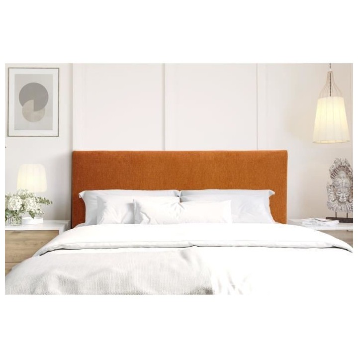 Tete de lit MORPHEE - Tissu Terracotta - L.162 x H.100 x P.7 cm