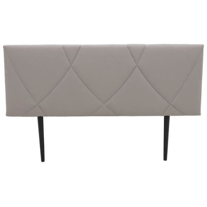 Tete de lit TUDOR - Tissu PU Taupe - L.162 x H.100 x P.7 cm