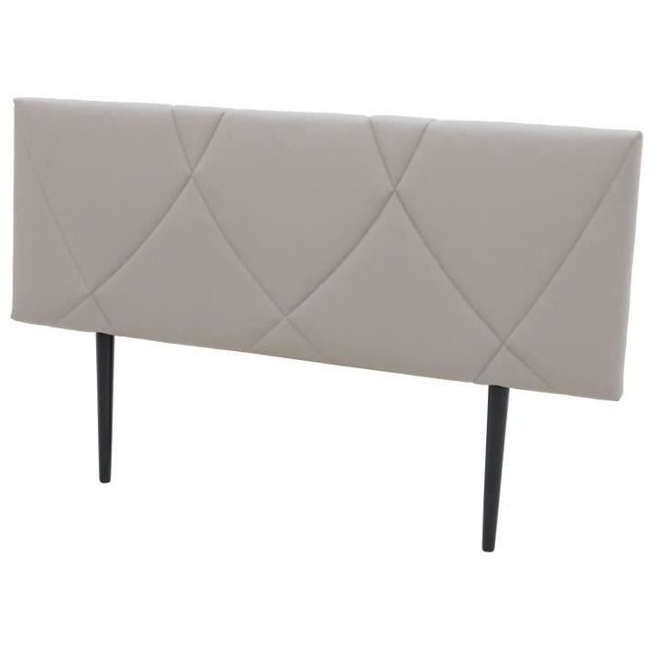 Tete de lit TUDOR - Tissu PU Taupe - L.162 x H.100 x P.7 cm