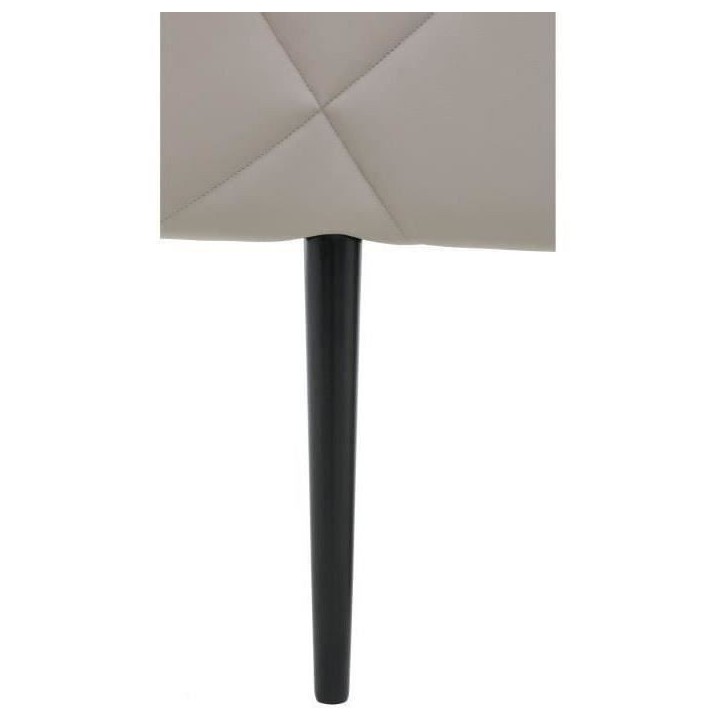 Tete de lit TUDOR - Tissu PU Taupe - L.162 x H.100 x P.7 cm