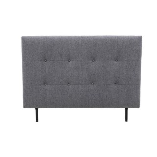 Tete de lit 140 cm ESTIA - Tissu Anthracite - Réglable en hauteur de