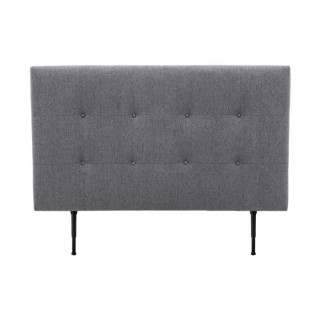 Tete de lit 160 cm ESTIA - Tissu Anthracite - Réglable en hauteur de