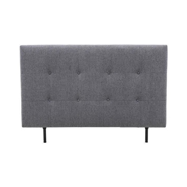Tete de lit 160 cm ESTIA - Tissu Anthracite - Réglable en hauteur de