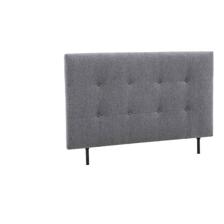 Tete de lit 160 cm ESTIA - Tissu Anthracite - Réglable en hauteur de