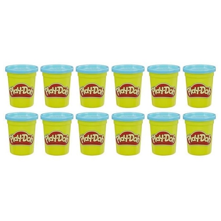 PLAY-DOH - 12 Pots Bleu - Pâte a modeler