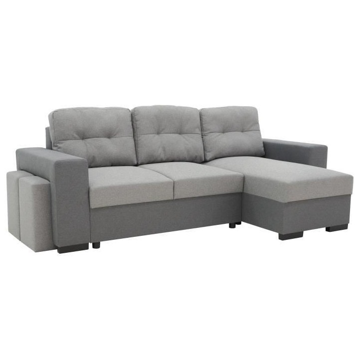 Canapé d'angle convertible réversible 3 places JAMES - L 245 x H 91