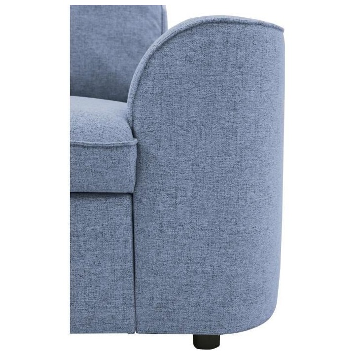 Canapé d'angle convertible réversible AURORA 3-4 places - Tissu bleu