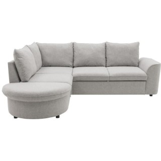 Canapé d'angle convertible réversible AURORA 3-4 places - Tissu Gris