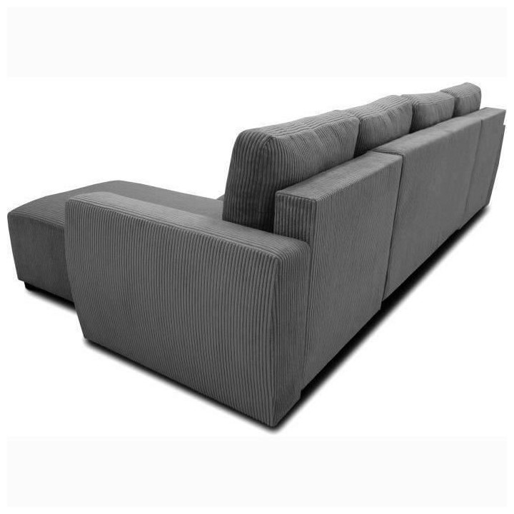 Canapé d'angle convertible panoramique PHARELL 5/6 places - Tissu vel