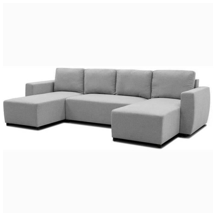 Canapé d'angle convertible panoramique PHARELL 5/6 places - Tissu sou