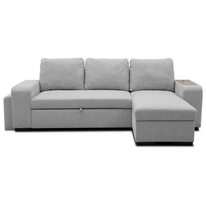 Canapé d'angle convertible réversible VALDO 3 a 4 places - Tissu Sou