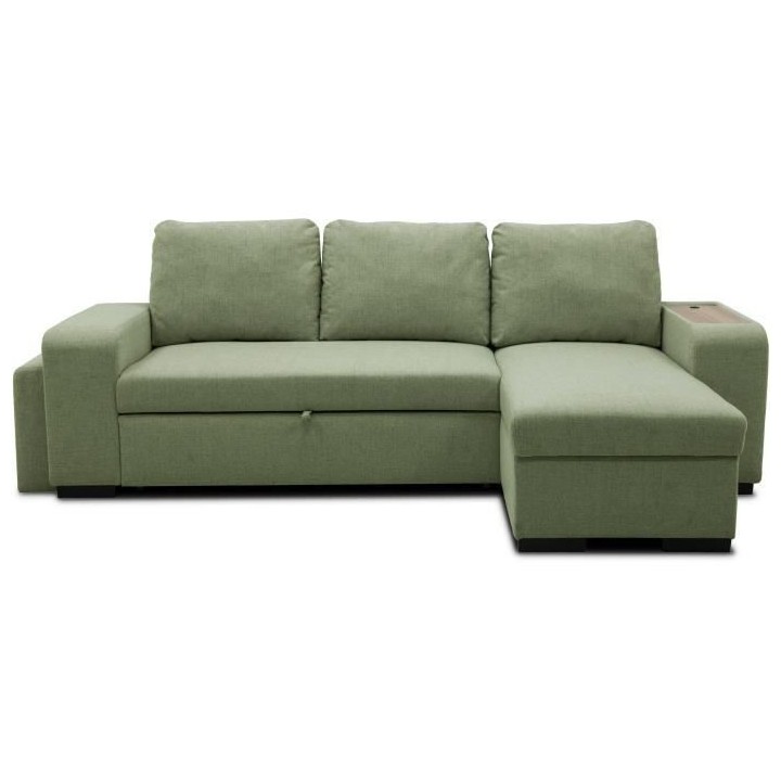 Canapé d'angle convertible réversible VALDO 3 a 4 places - Tissu Nev