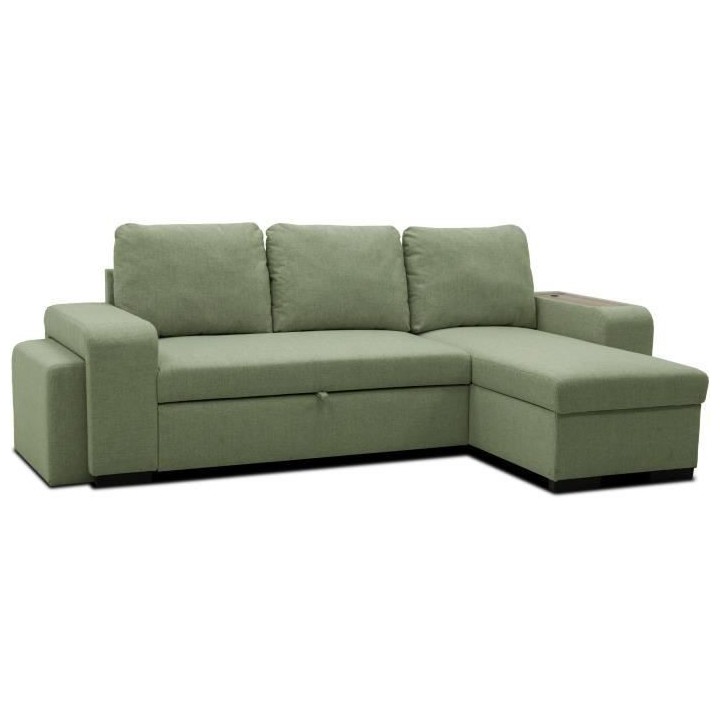 Canapé d'angle convertible réversible VALDO 3 a 4 places - Tissu Nev