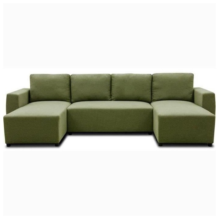 Canapé d'angle convertible panoramique PHARELL 5/6 places - Tissu oli