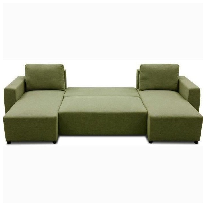 Canapé d'angle convertible panoramique PHARELL 5/6 places - Tissu oli