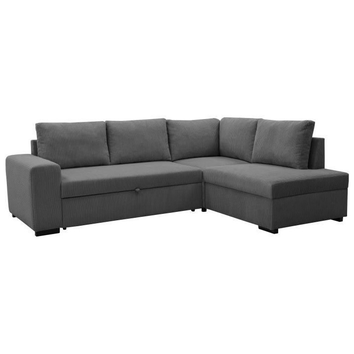 Canapé d'angle convertible réversible LINCOLN 4 a 5 places - Tissu v