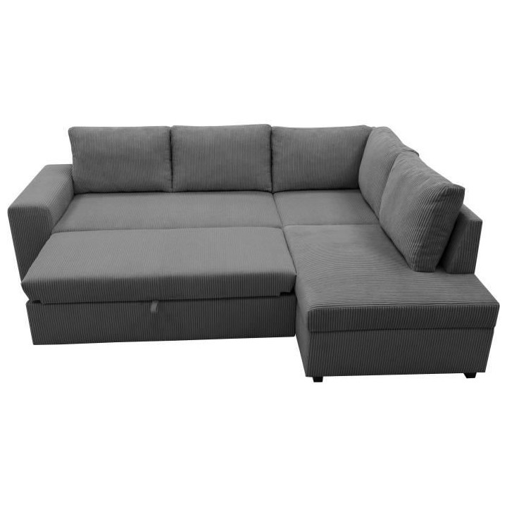 Canapé d'angle convertible réversible LINCOLN 4 a 5 places - Tissu v