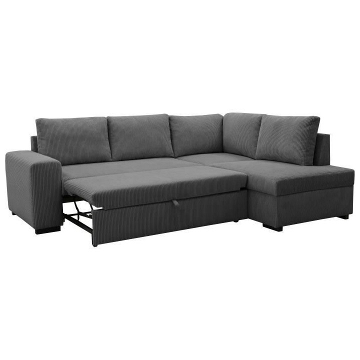 Canapé d'angle convertible réversible LINCOLN 4 a 5 places - Tissu v