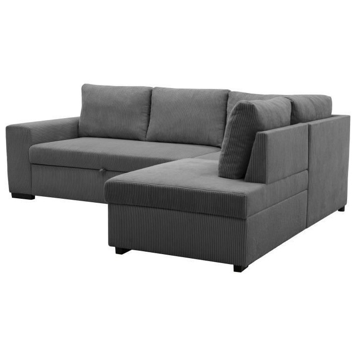 Canapé d'angle convertible réversible LINCOLN 4 a 5 places - Tissu v