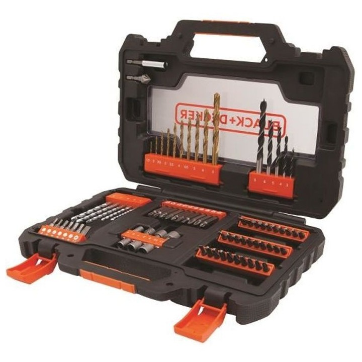 Coffret Vissage Perçage BLACK+DECKER A7231-XJ - 76 Accessoires Forets