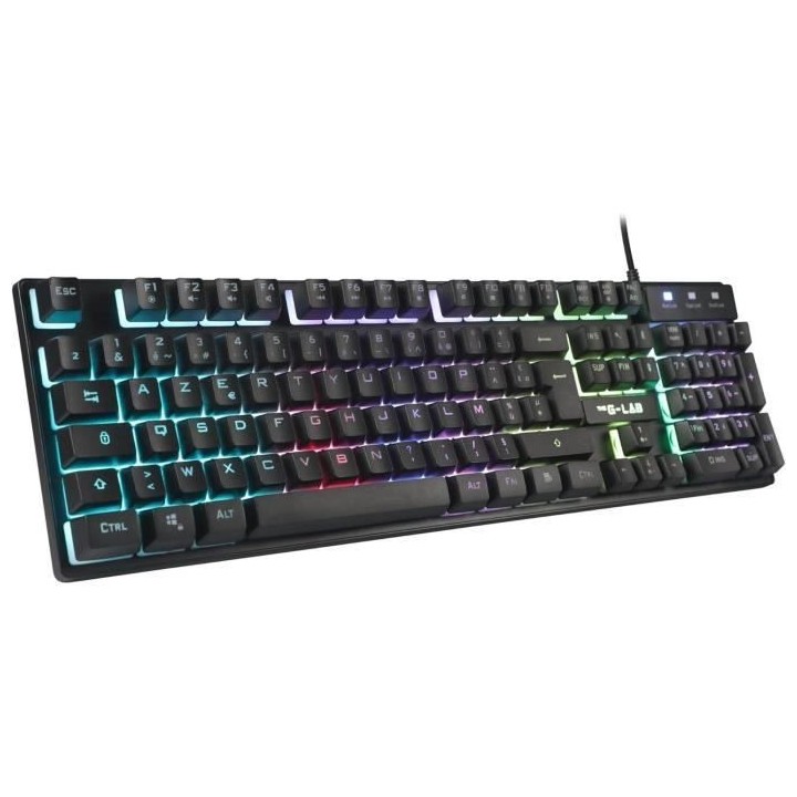 Clavier Gaming - Membrane RGB - THE G-LAB - KEYZ-CAESIUM/FR - FR Layou