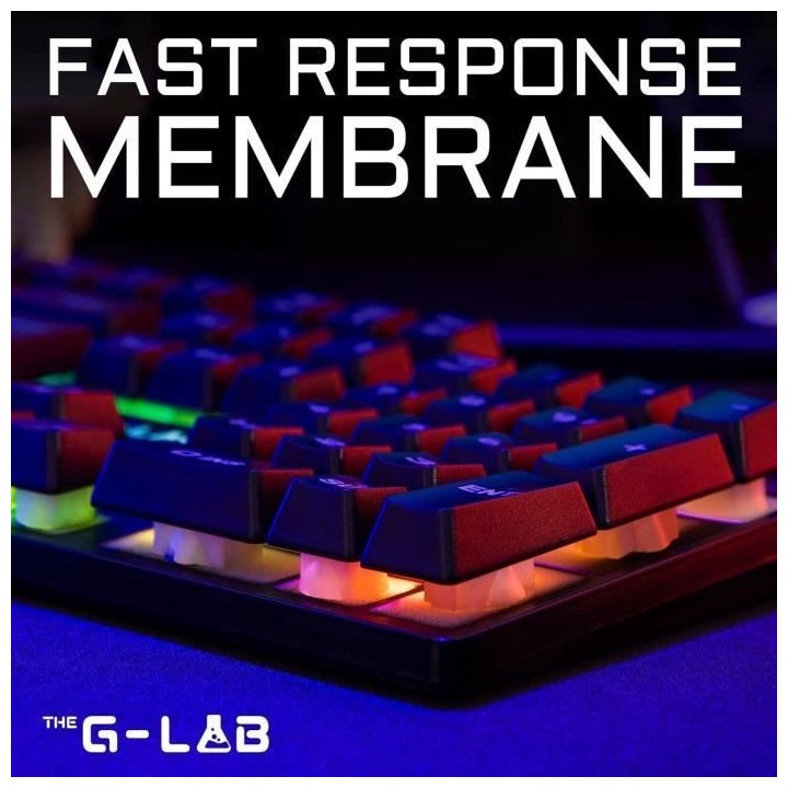 Clavier Gaming - Membrane RGB - THE G-LAB - KEYZ-CAESIUM/FR - FR Layou