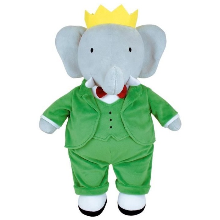 Peluche - JEMINI - Peluche Éléphant Babar +/- 40 cm - En peluche dou