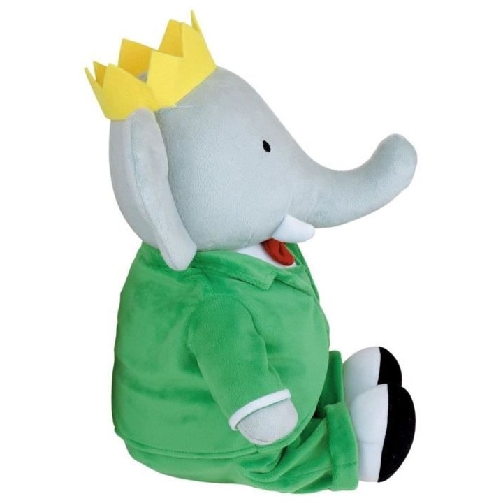 Peluche - JEMINI - Peluche Éléphant Babar +/- 40 cm - En peluche dou