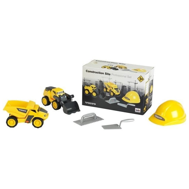 Jouet de chantier - KLEIN - Set de chantier Volvo Power avec casque, 5