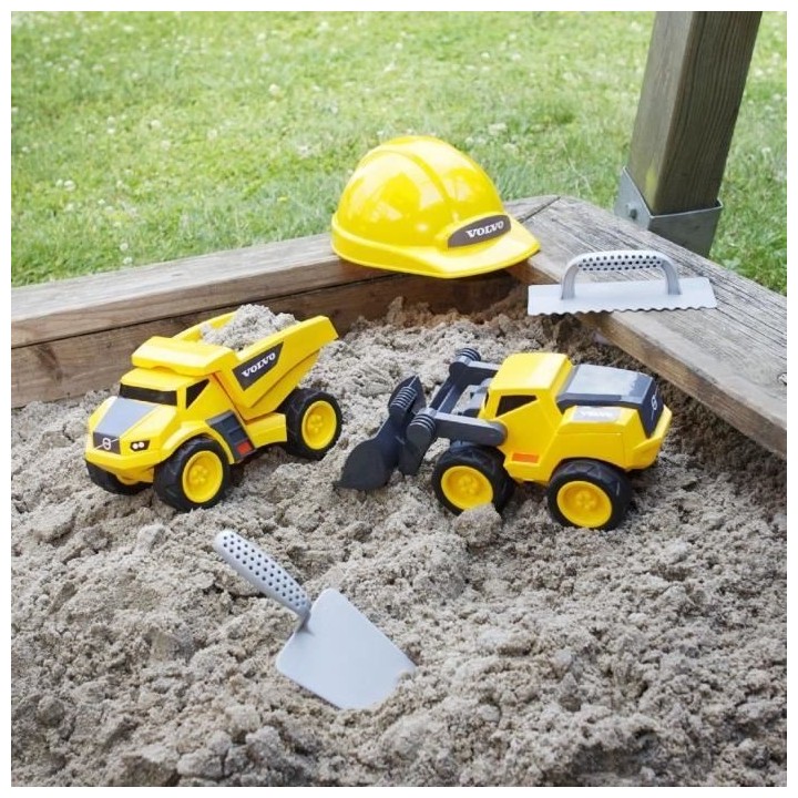 Jouet de chantier - KLEIN - Set de chantier Volvo Power avec casque, 5