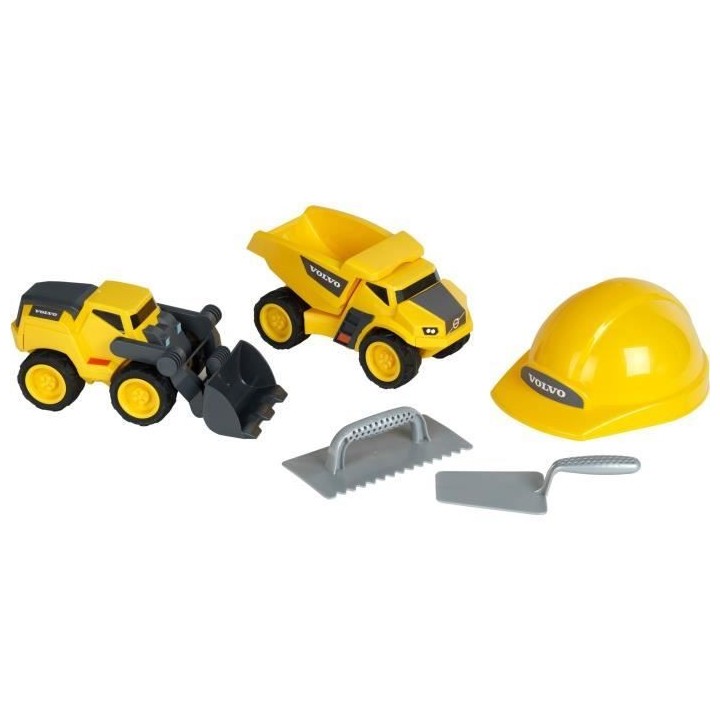 Jouet de chantier - KLEIN - Set de chantier Volvo Power avec casque, 5