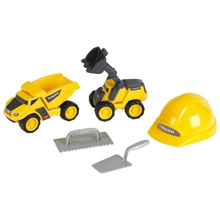 Jouet de chantier - KLEIN - Set de chantier Volvo Power avec casque, 5