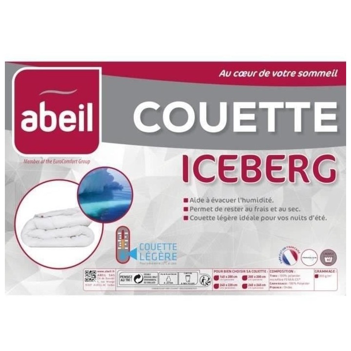 ABEIL Couette légere 200gr/m² ICEBERG 220x240cm