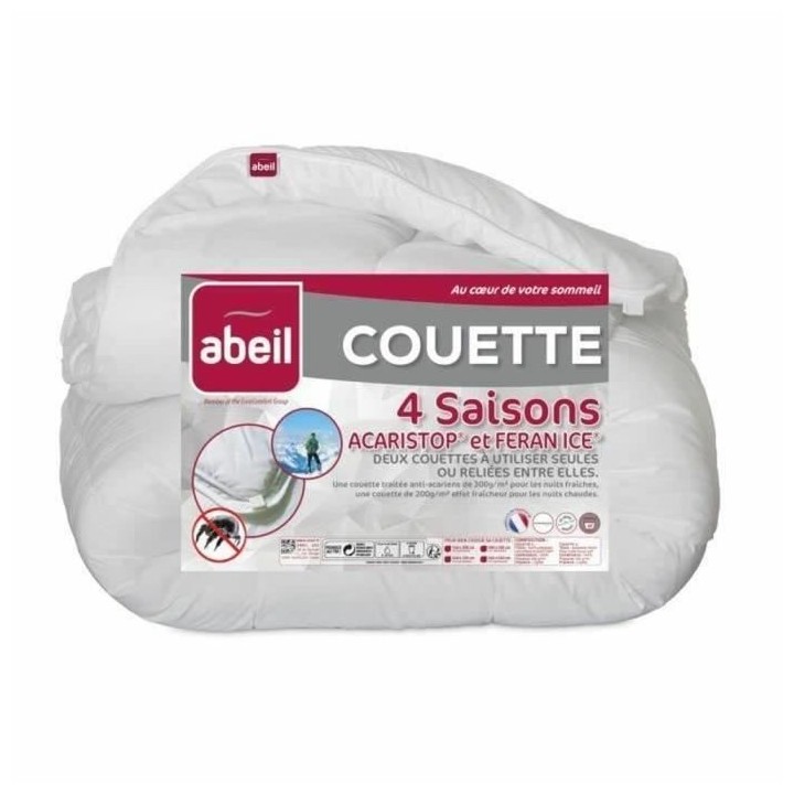 ABEIL Couette 4 Saisons ANTI-ACARIENS 240x260cm