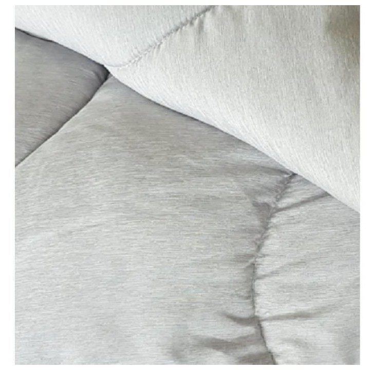 ABEIL Couette tempérée BICOLORE 200x200cm - Blanc & Gris chiné