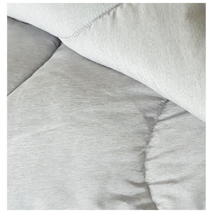 ABEIL Couette tempérée BICOLORE 220x240cm - Blanc & Gris chiné