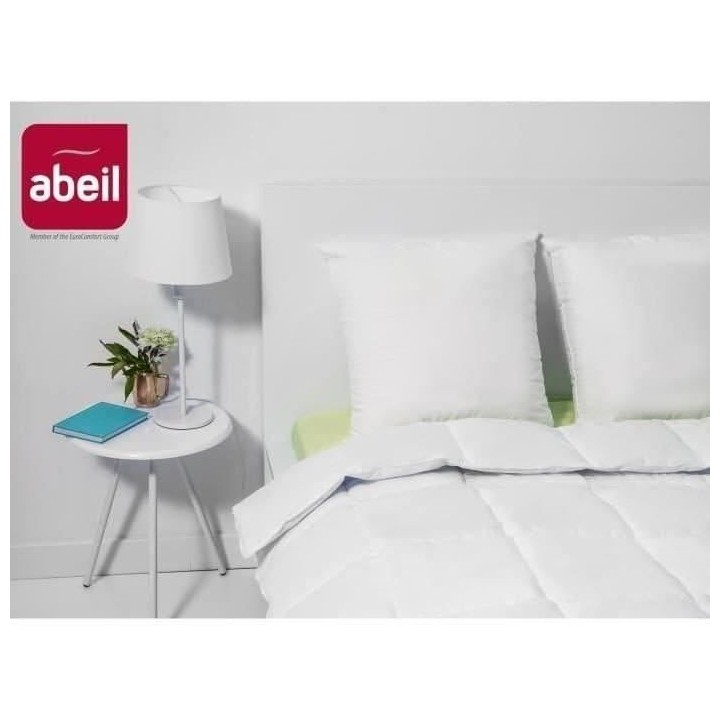 ABEIL Lot de 2 Oreillers Bio Confort - 60 x 60 cm - Blanc