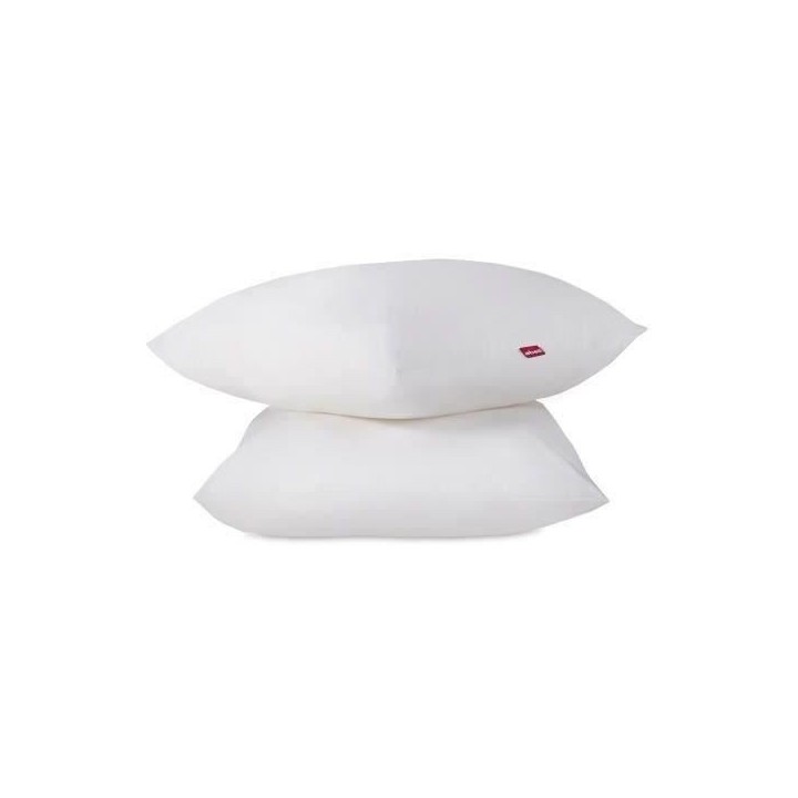 ABEIL Lot de 2 Oreillers Douceur - 60 x 60 cm - Blanc