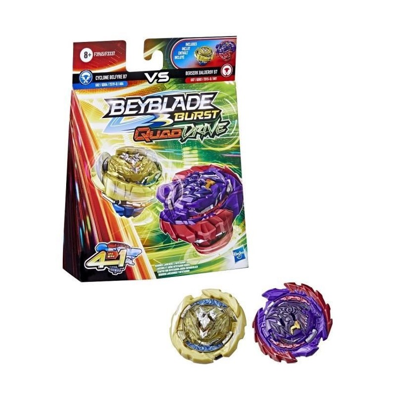 BEYBLADE - Burst QuadDrive - Dual Pack Cyclone Belfyre B7 Berserk Balderov