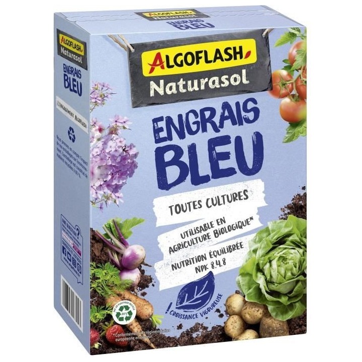 Engrais Bleu - Algoflash Naturasol - 100% Naturel - 1,5 kg