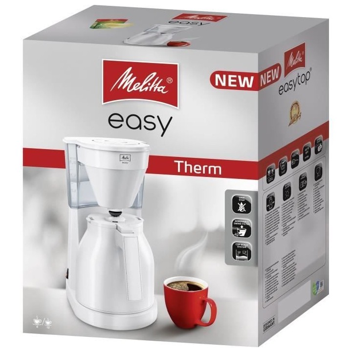 Melitta Easy Therm II 1023-05 Blanc - Cafetiere - Thermo-pot a command