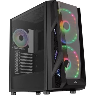 AEROCOOL BOITIER PC NightHawk Duo - Moyen Tour - Noir - Verre trempé