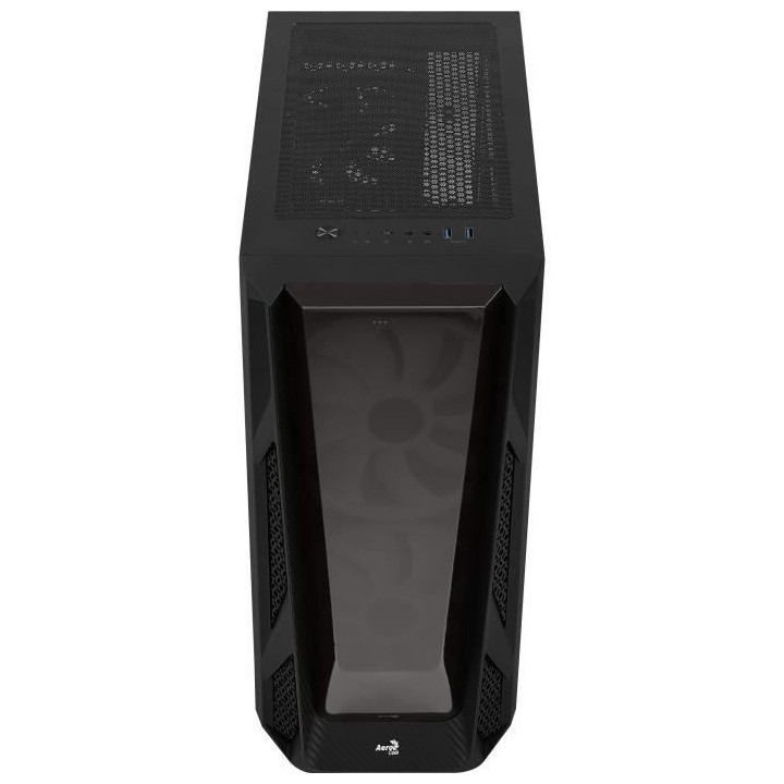 AEROCOOL BOITIER PC NightHawk Duo - Moyen Tour - Noir - Verre trempé