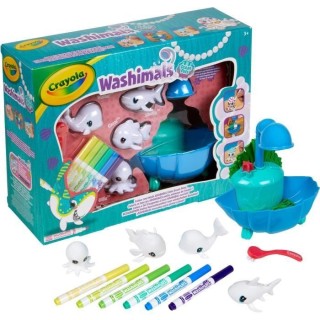 Coffret de coloriage 3D lavable - CRAYOLA - Washimals - Animaux océan