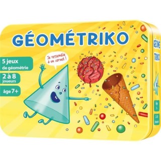 Géométriko - Asmodee - 4 jeux de géométrie - Quizz, rami, 7 famill