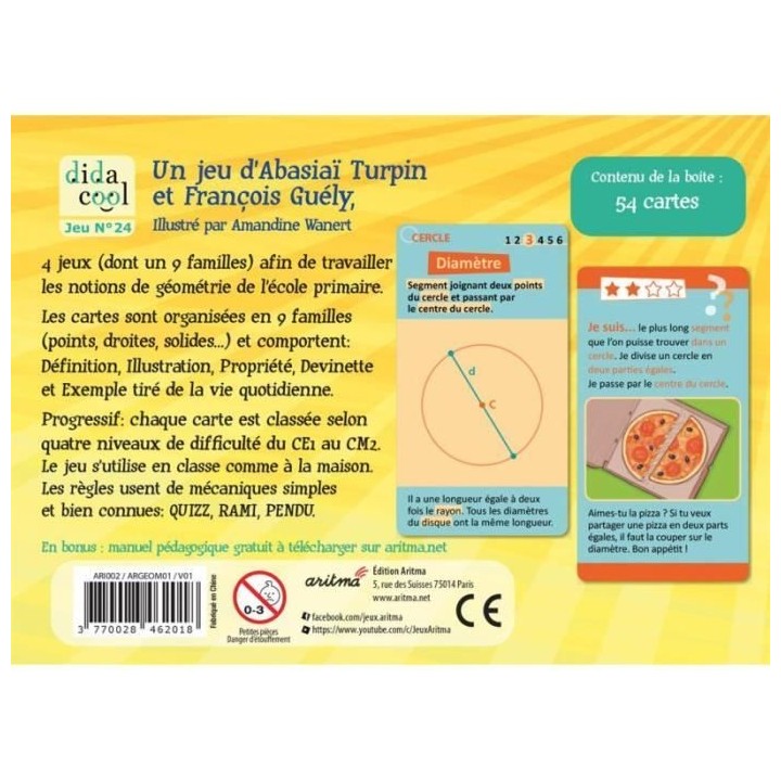 Géométriko - Asmodee - 4 jeux de géométrie - Quizz, rami, 7 famill