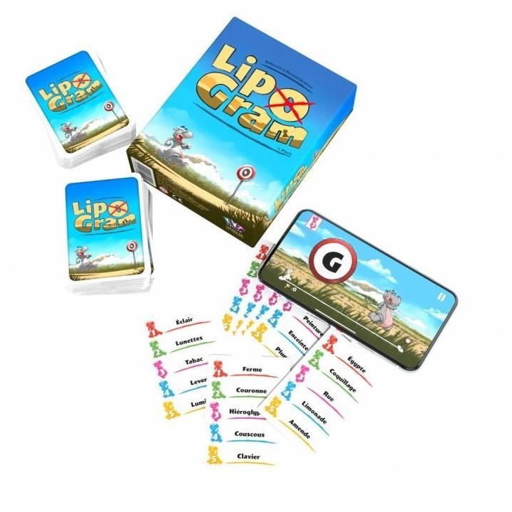 Jeu de société Lipogram - Asmodee - Fais deviner ton mot - Applicati