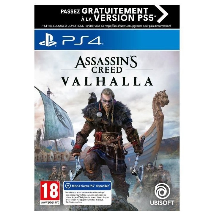 Assassin's Creed Valhalla Edition Standard Jeu PS4 (Upgrade gratuit ve