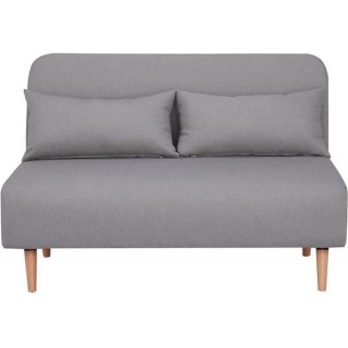 Banquette BZ 2 places - Style scandinave gris - L 130 x P 90 x 81 cm -