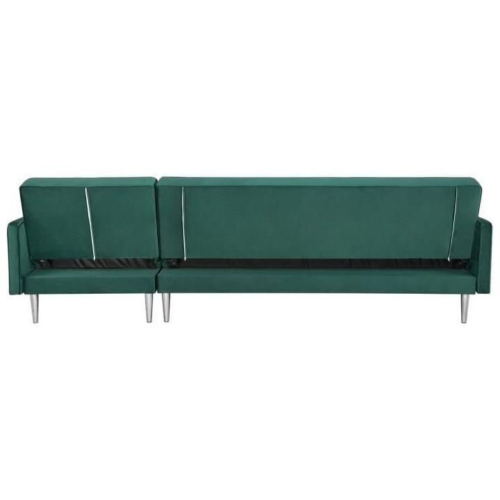 Canapé d'angle réversible 3 places ISTANA -Velours Vert- - - L 286 x